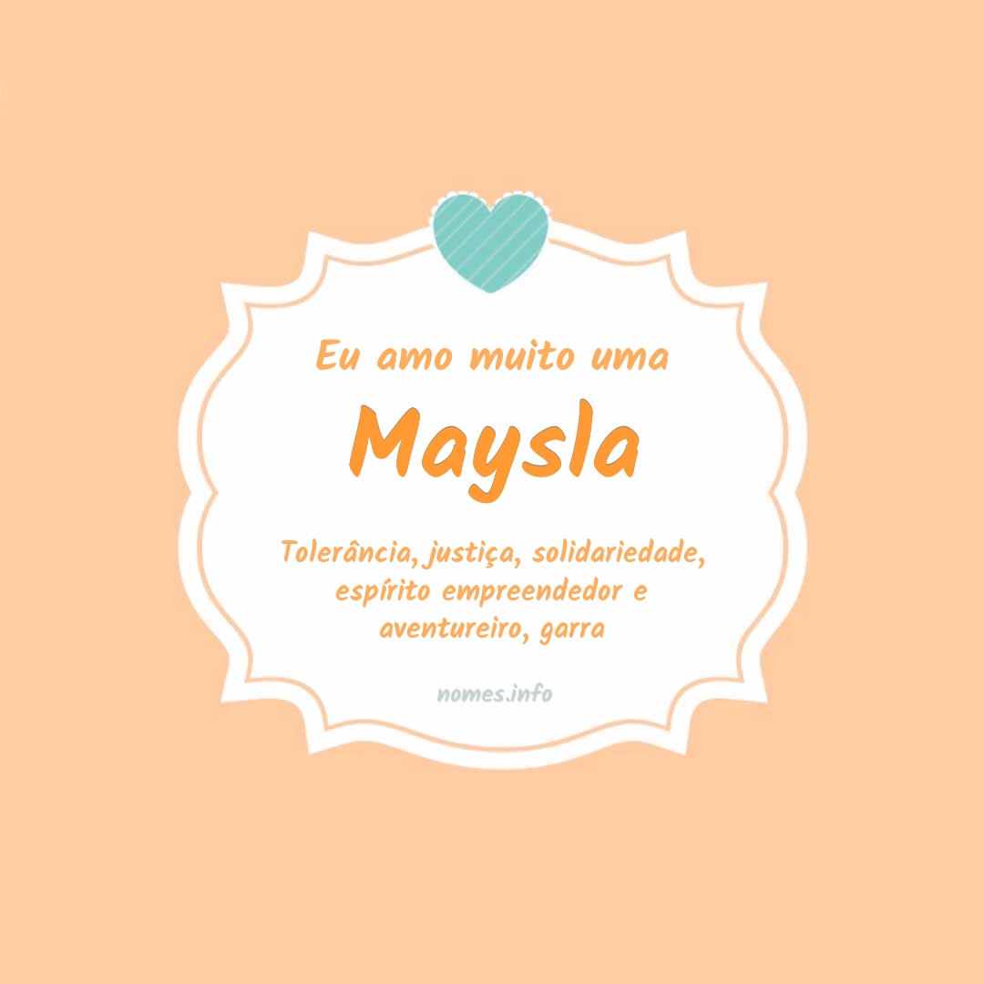 Eu amo muito Maysla