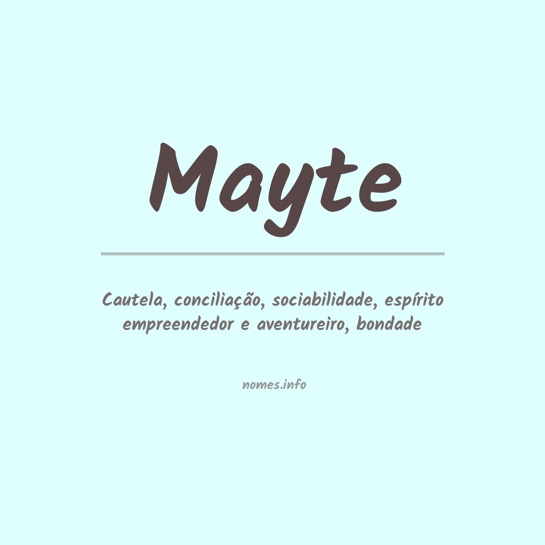 Significado do nome Mayte