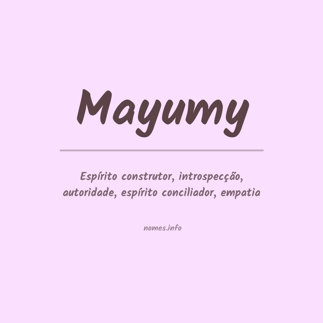 Significado do nome Mayumy