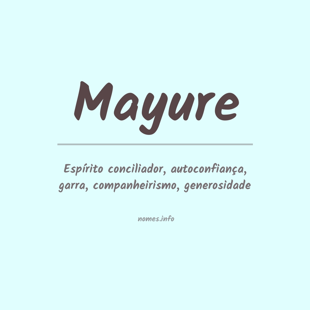 Significado do nome Mayure