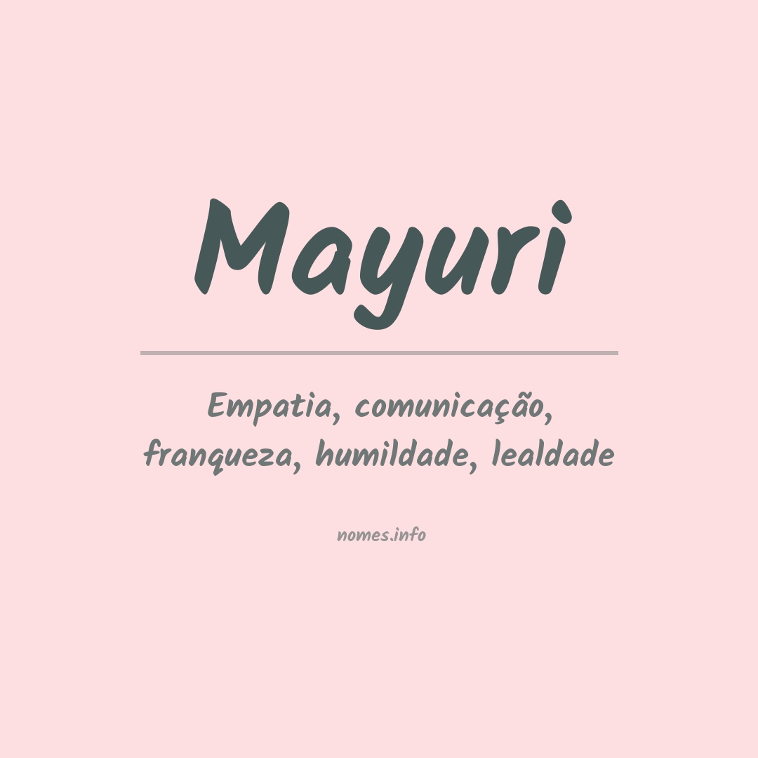 Significado do nome Mayuri