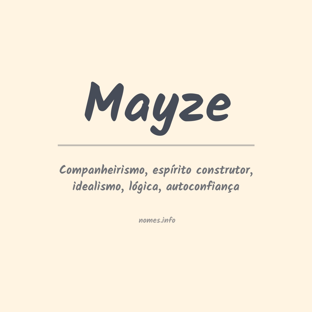 Significado do nome Mayze