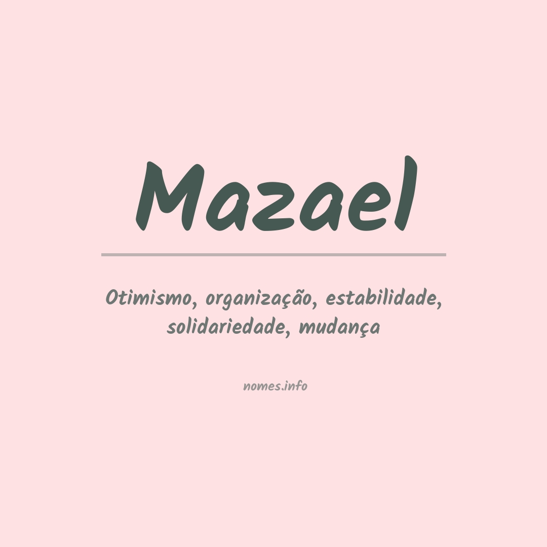 Significado do nome Mazael