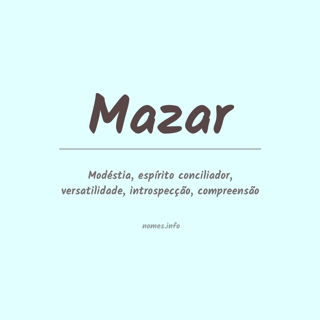 Significado do nome Mazar