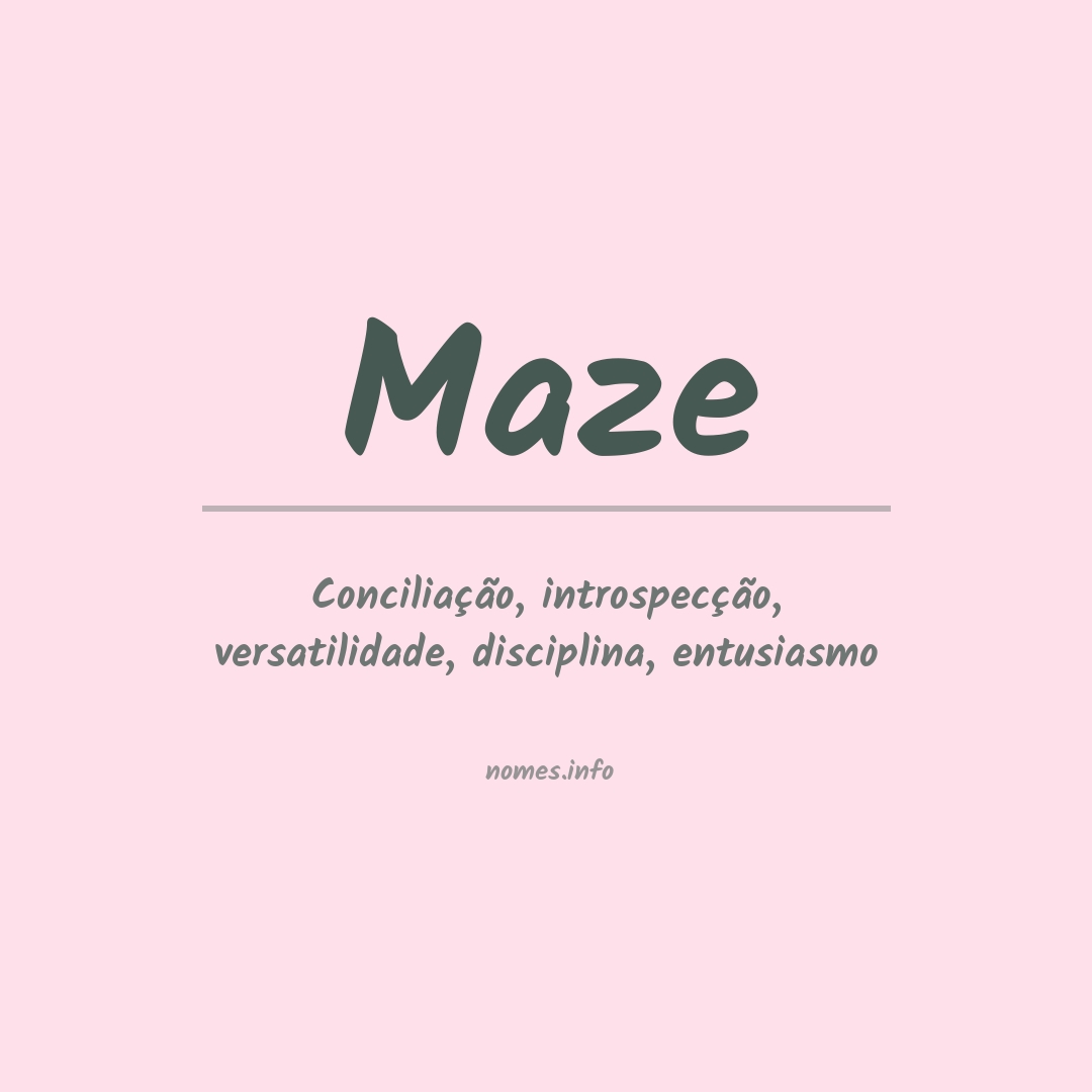 Significado do nome Maze