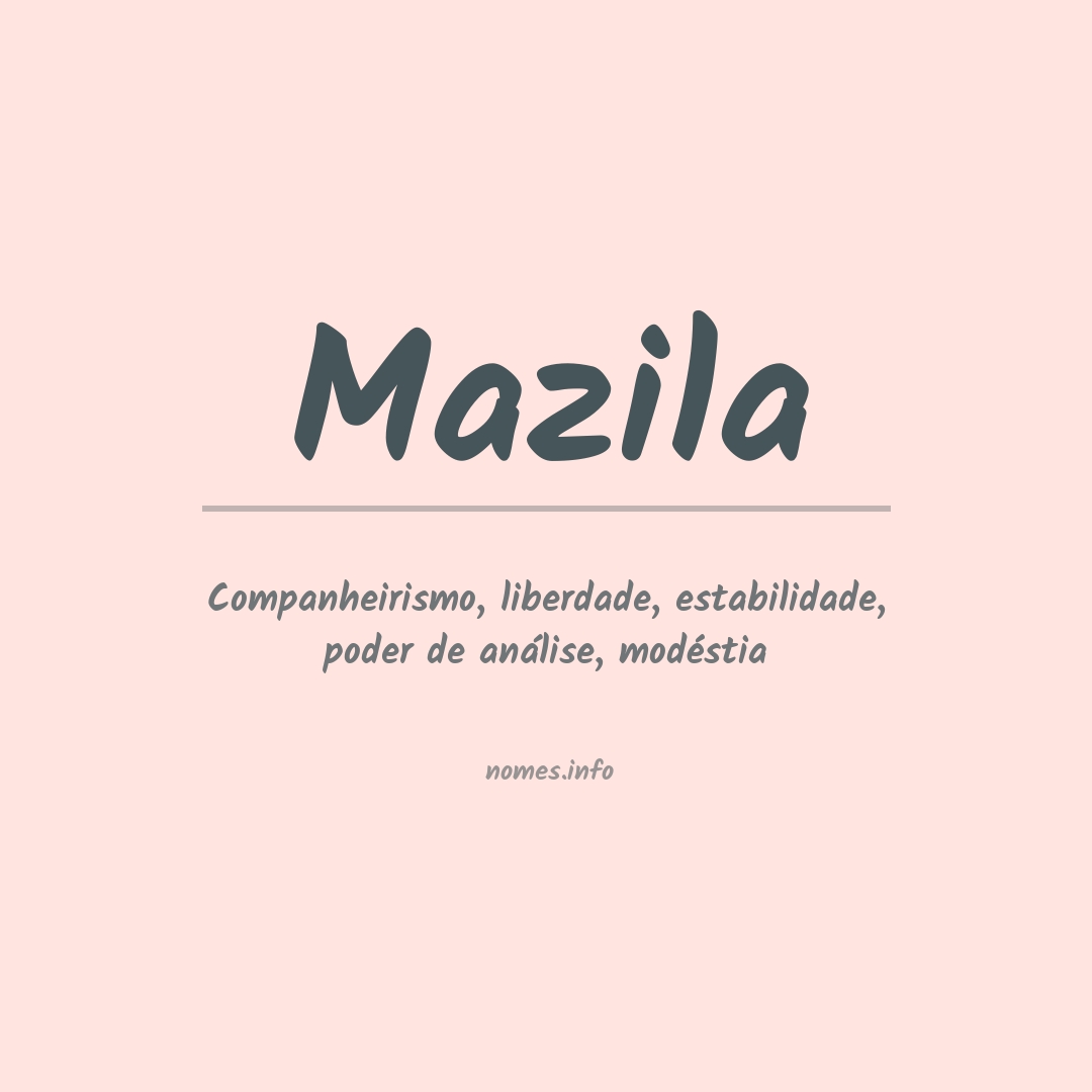 Significado do nome Mazila
