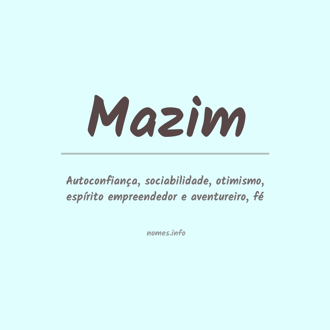 Significado do nome Mazim