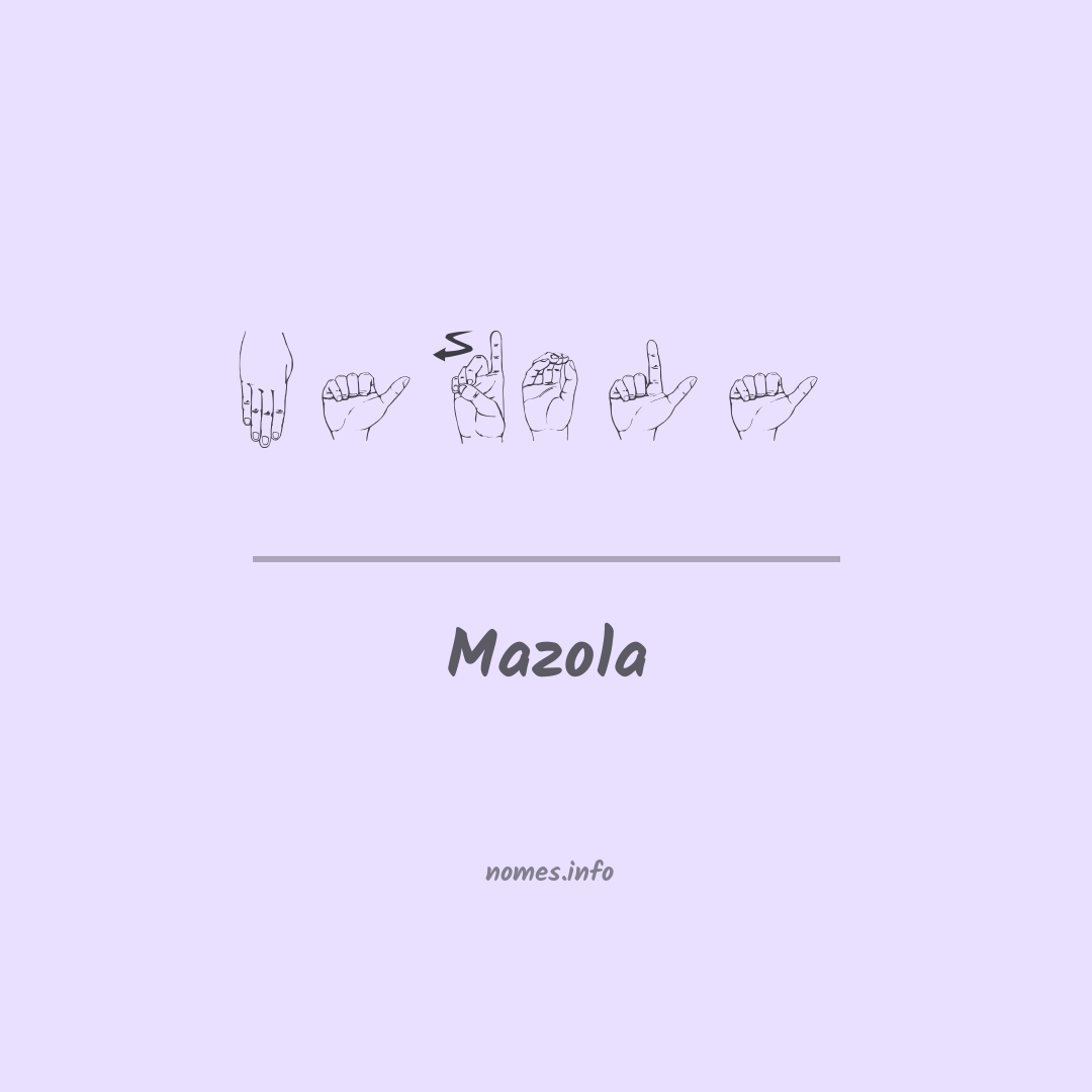 Mazola em Libras