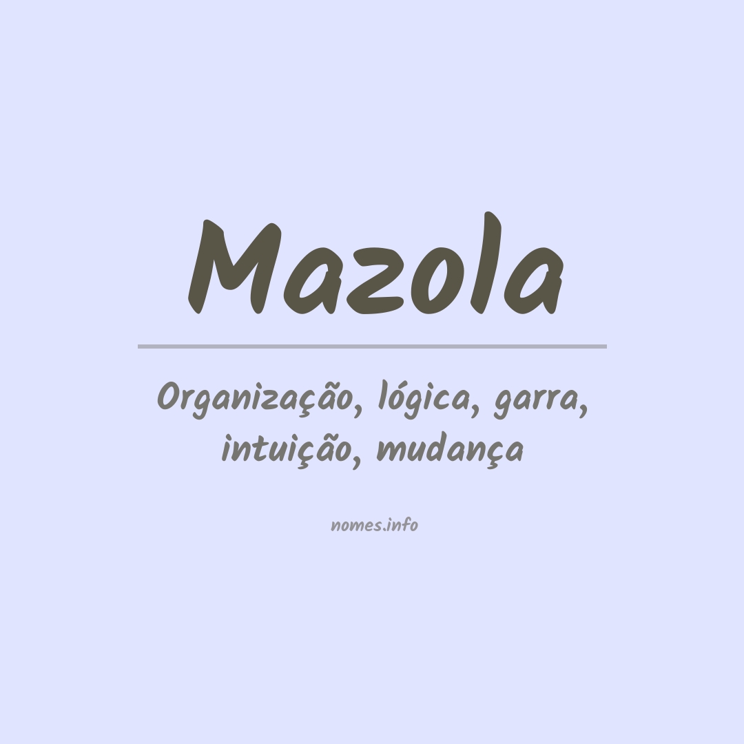 Significado do nome Mazola