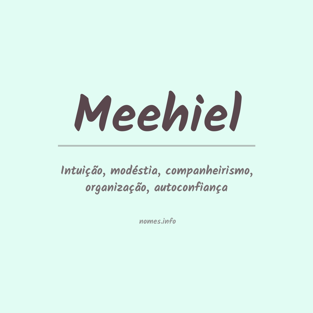 Significado do nome Meehiel