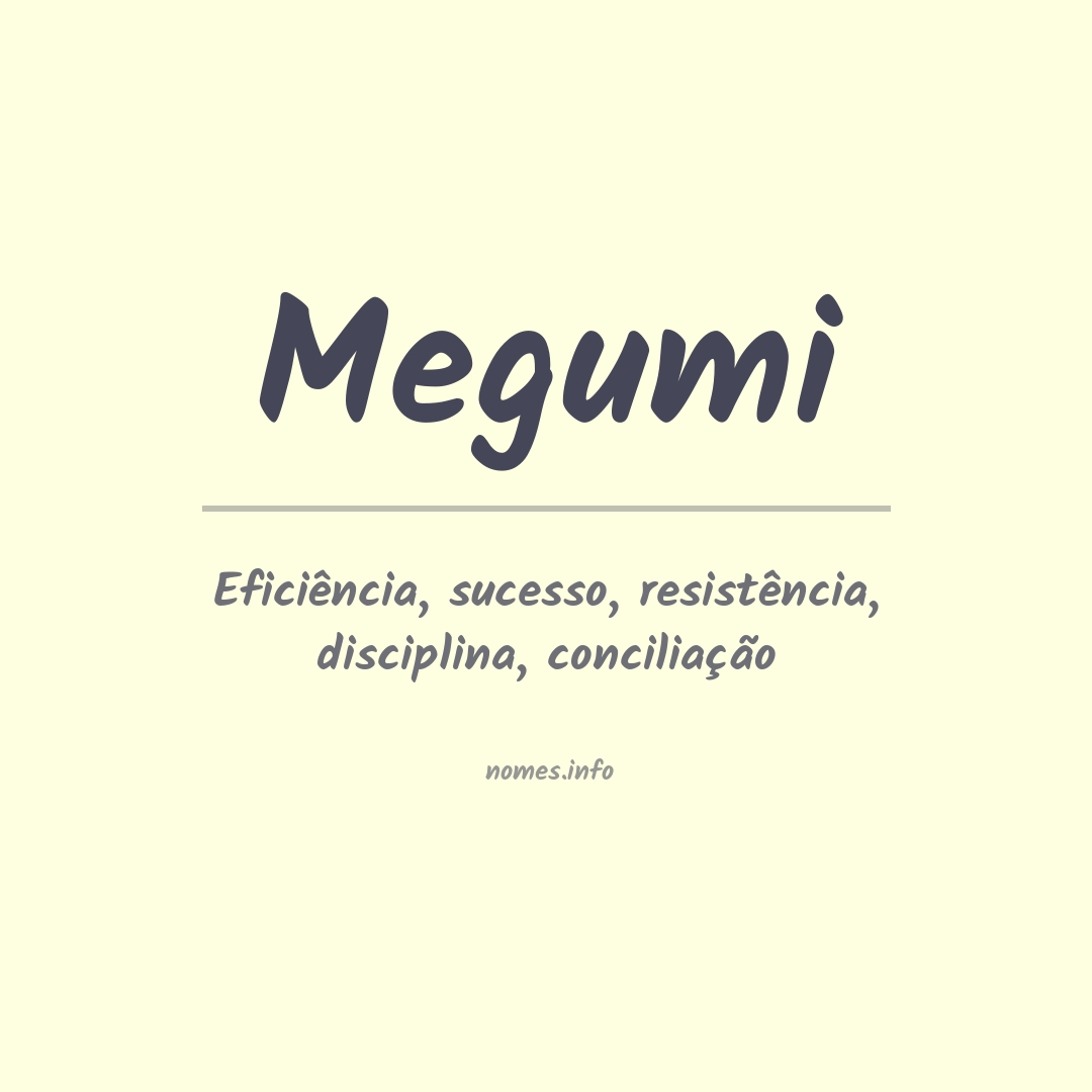 Significado do nome Megumi