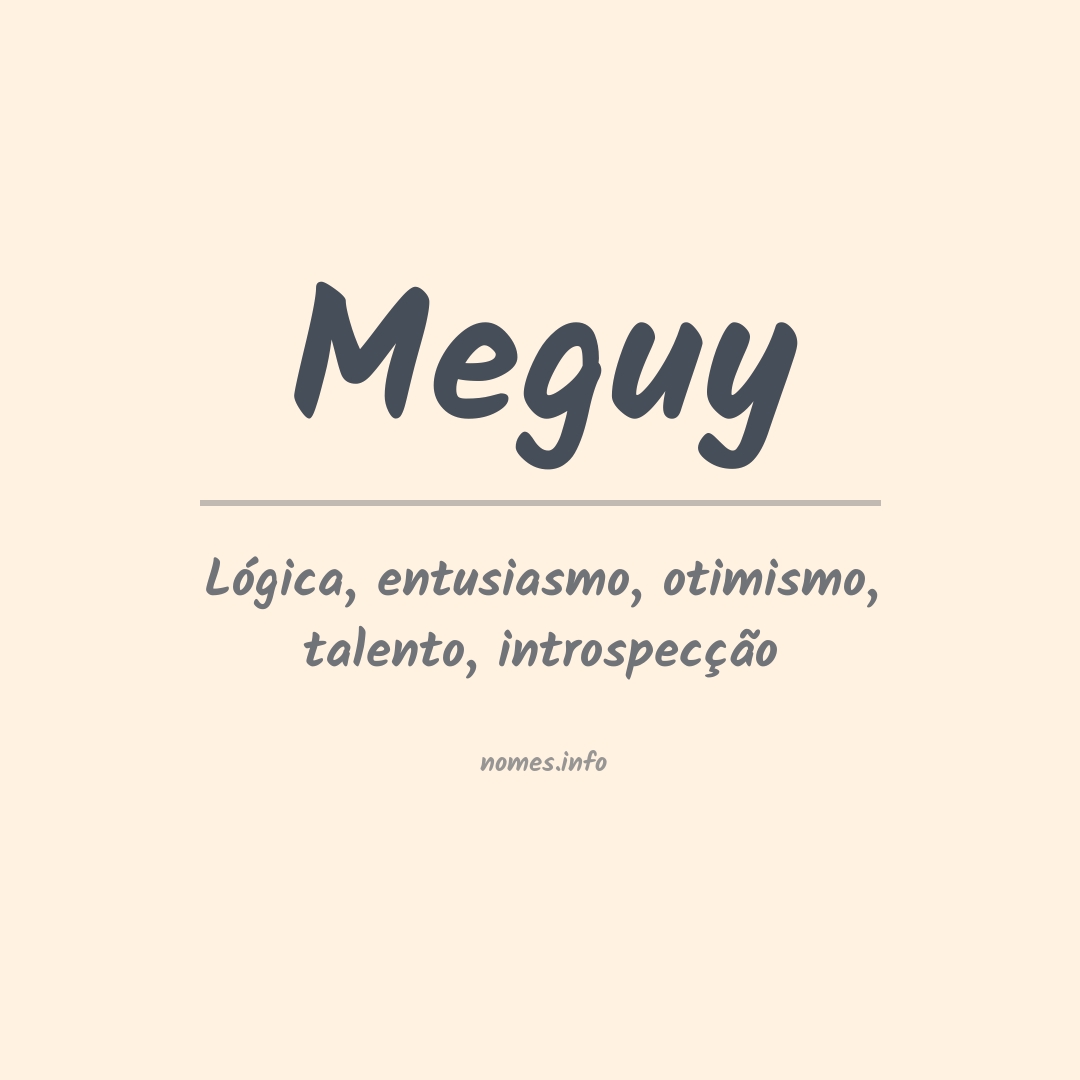 Significado do nome Meguy