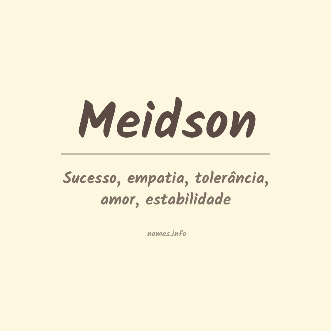 Significado do nome Meidson