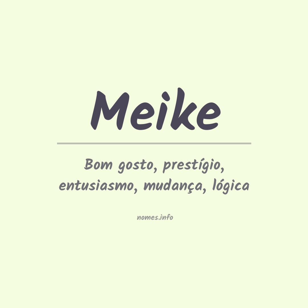 Significado do nome Meike