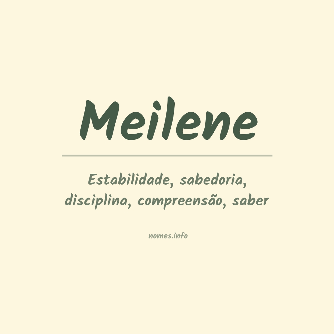 Significado do nome Meilene