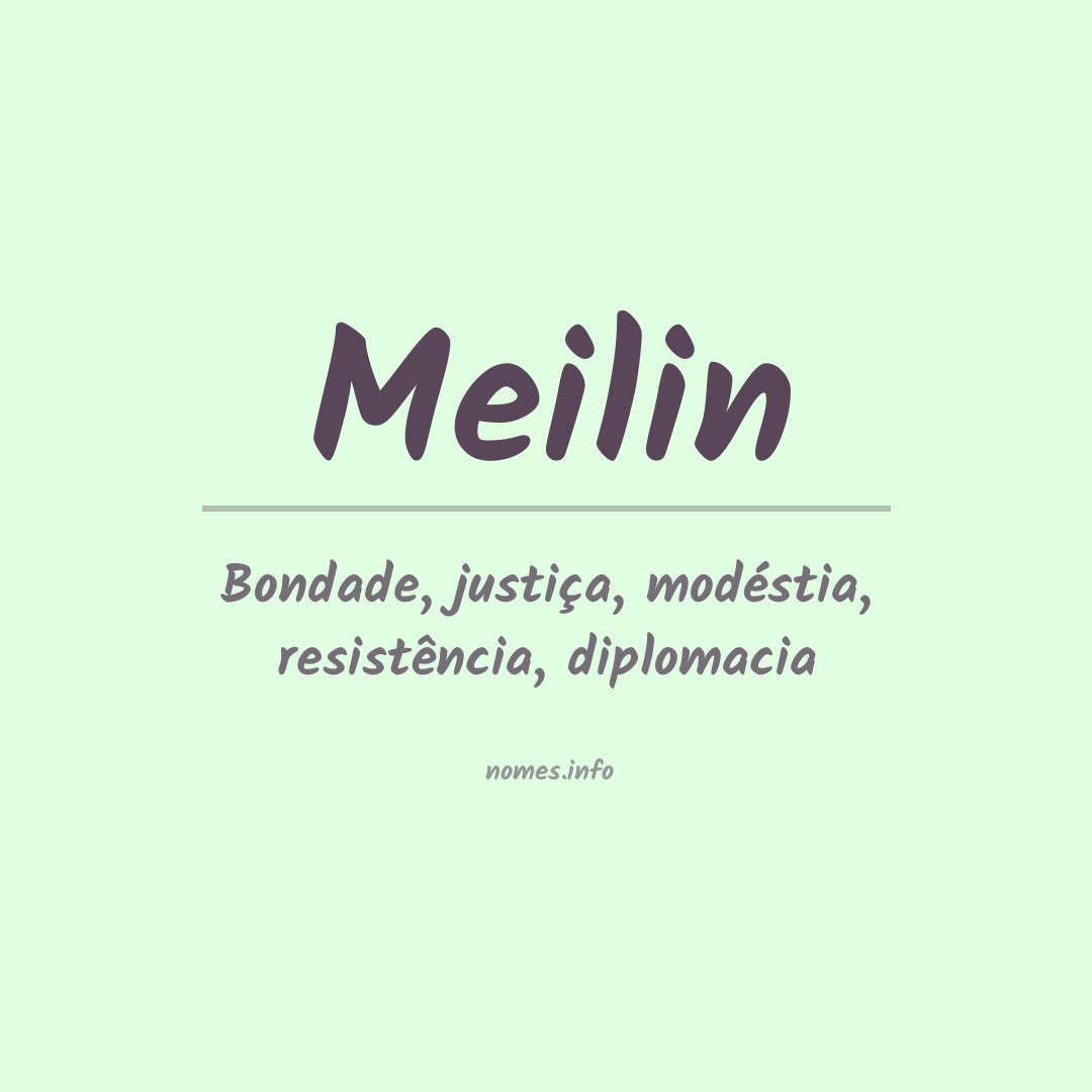 Significado do nome Meilin