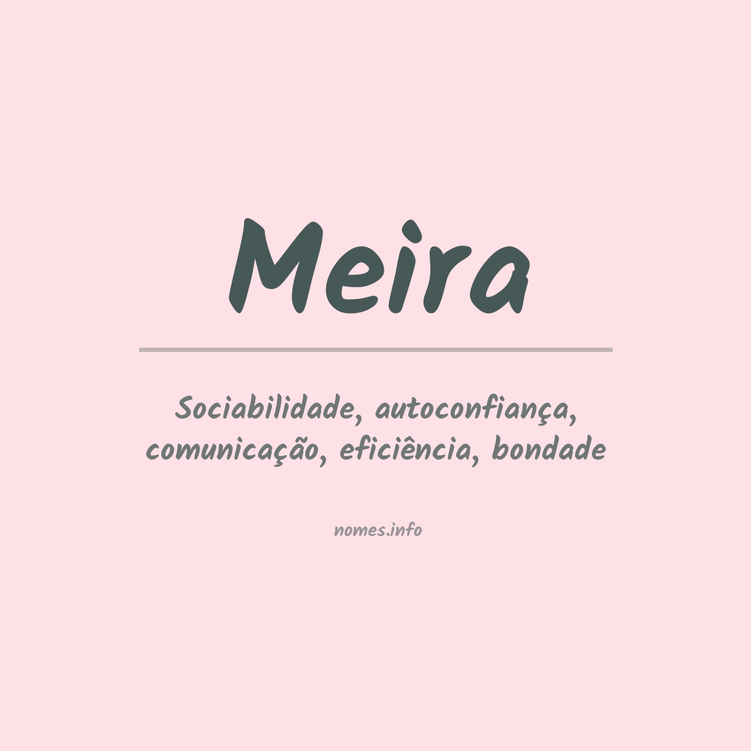 Significado do nome Meira