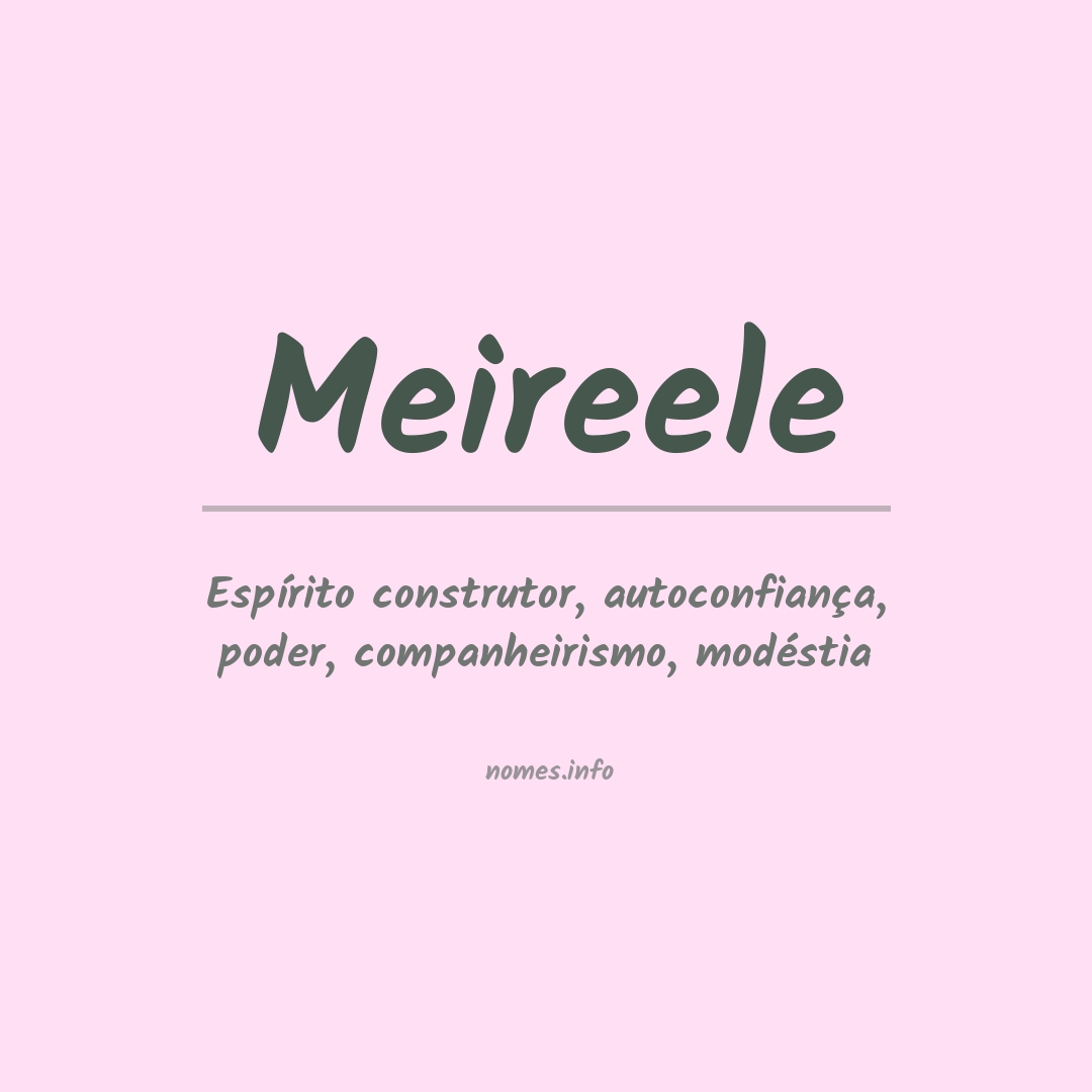 Significado do nome Meireele