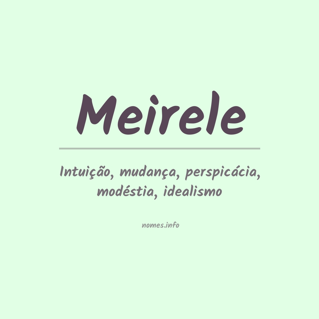 Significado do nome Meirele