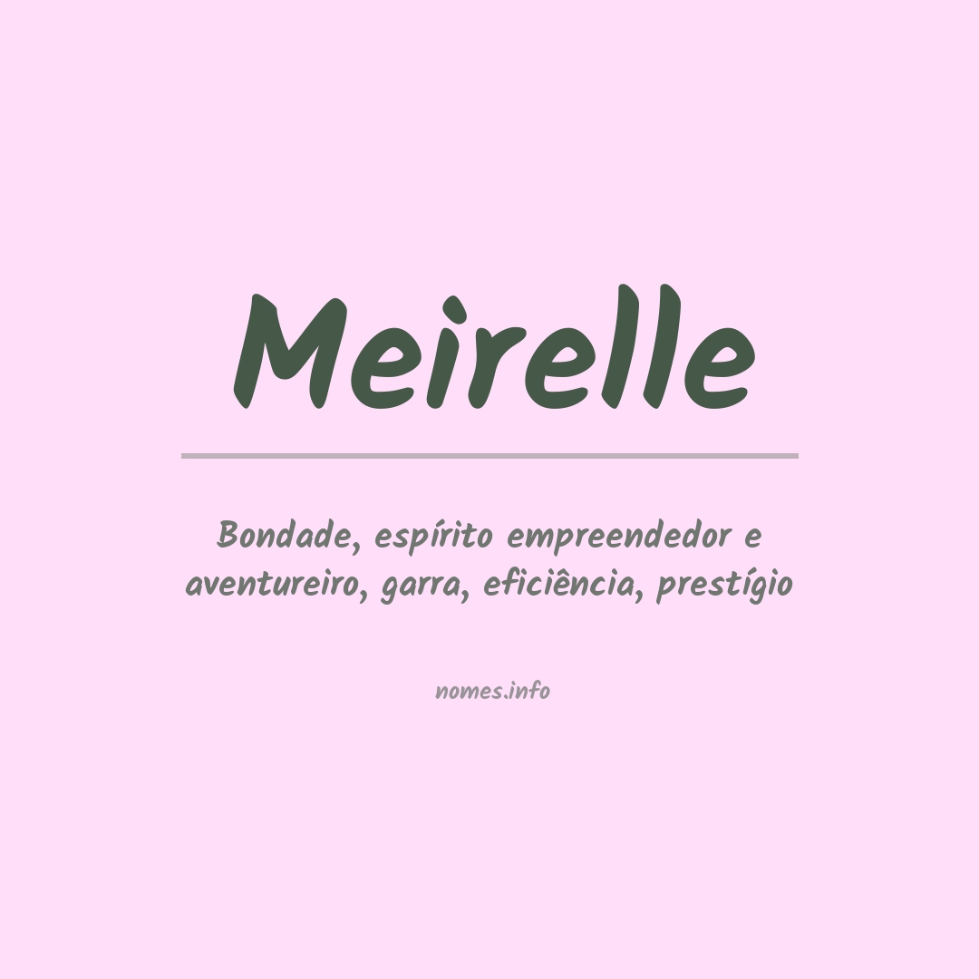 Significado do nome Meirelle
