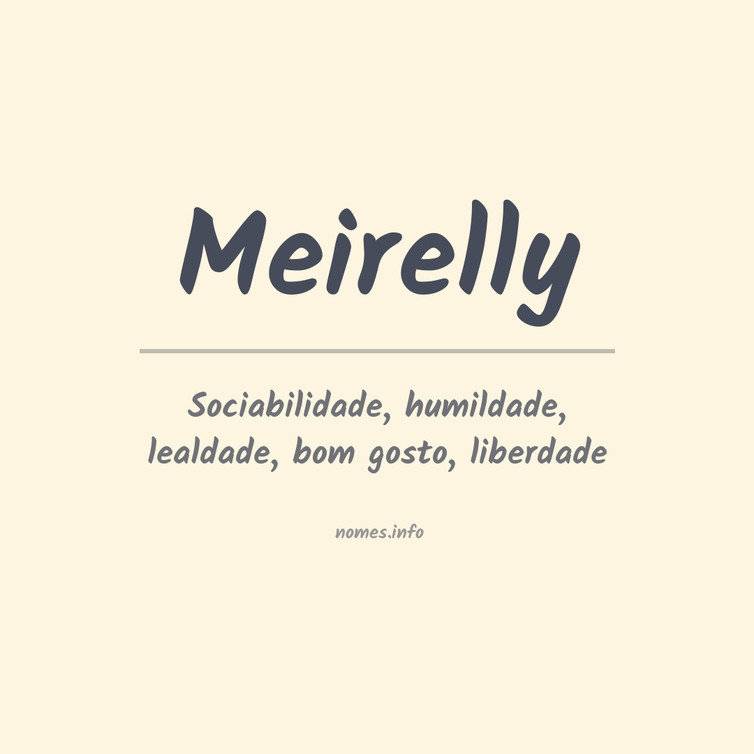 Significado do nome Meirelly