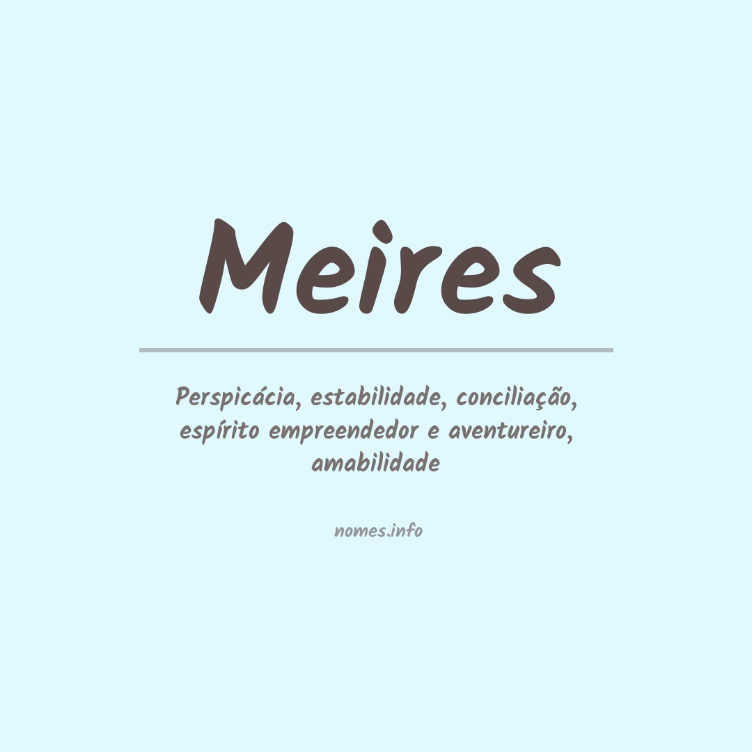 Significado do nome Meires