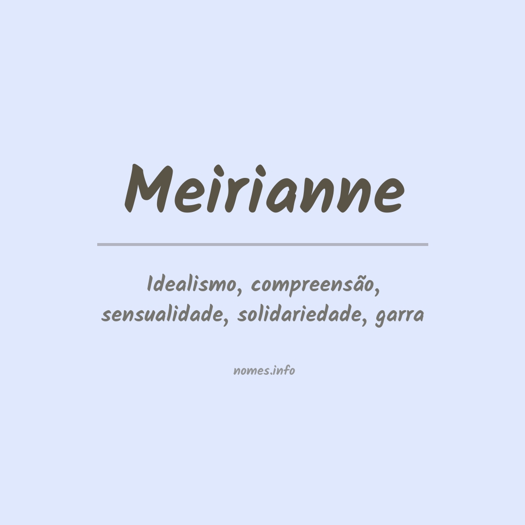 Significado do nome Meirianne