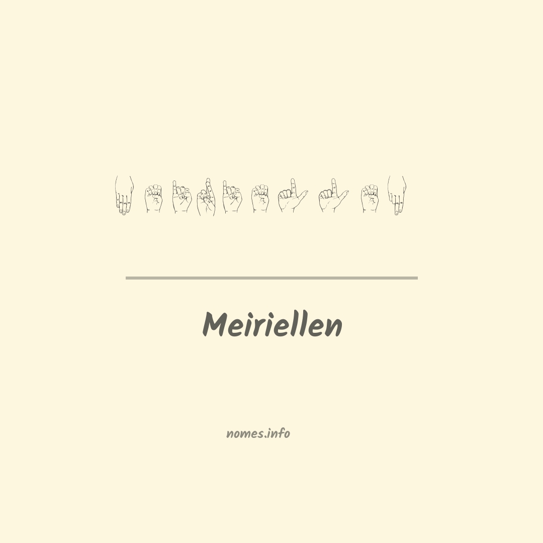 Meiriellen em Libras