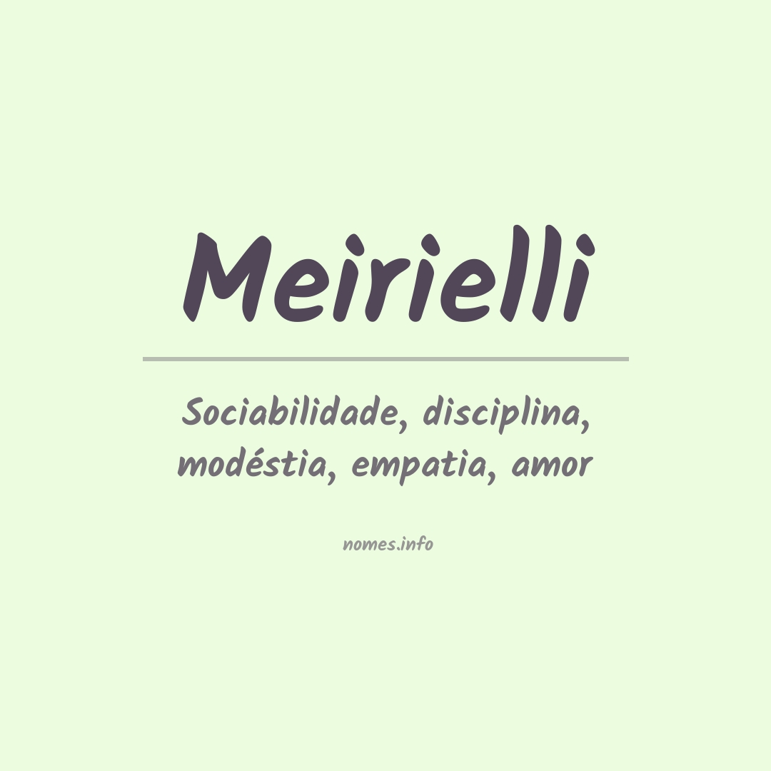 Significado do nome Meirielli