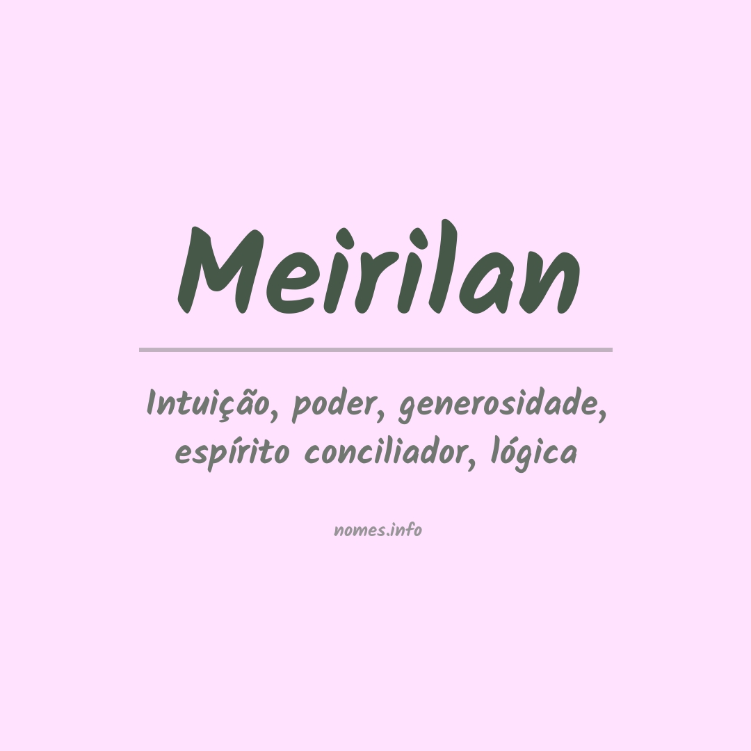 Significado do nome Meirilan