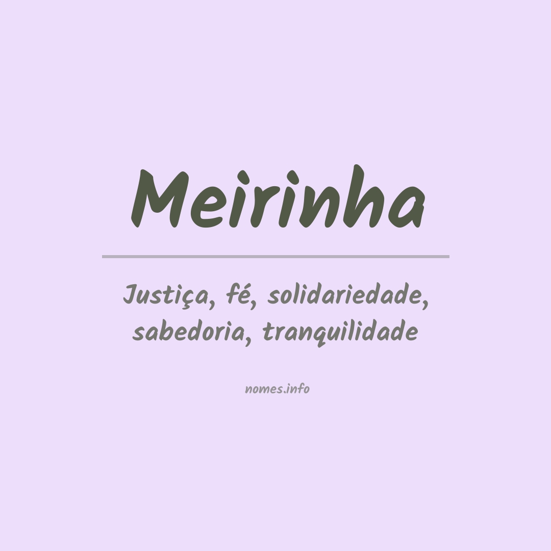 Significado do nome Meirinha