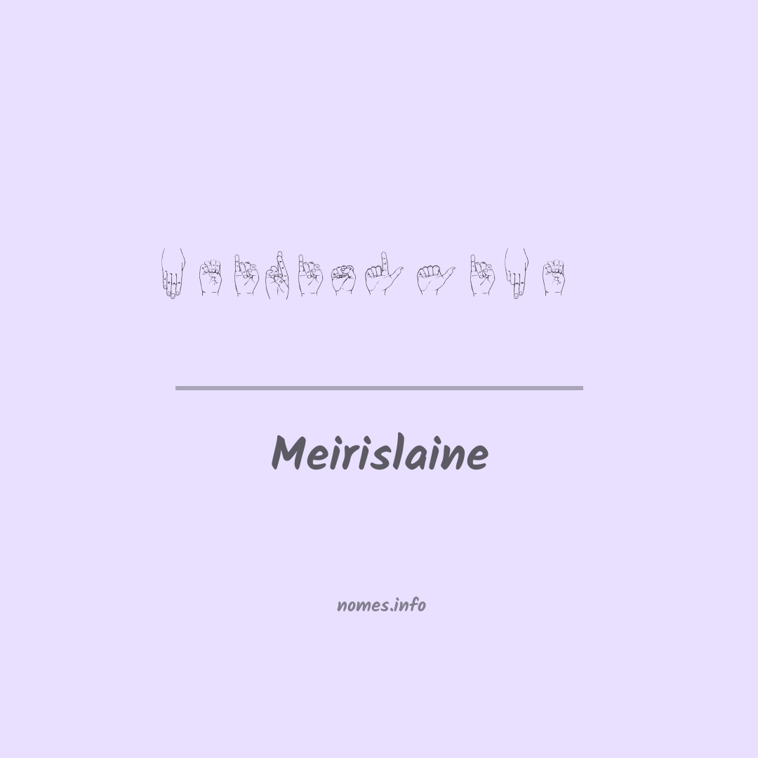 Meirislaine em Libras