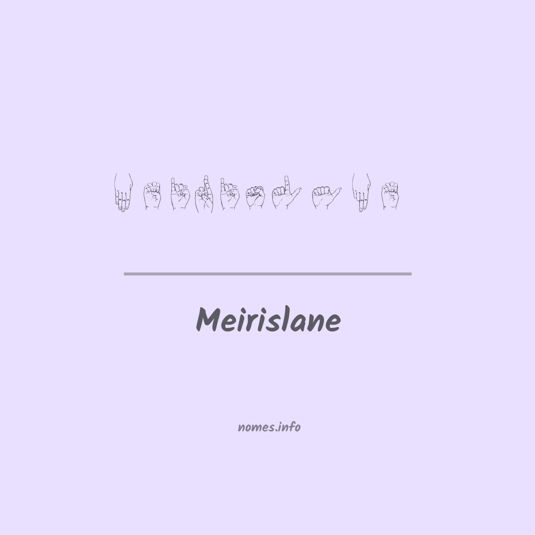 Meirislane em Libras