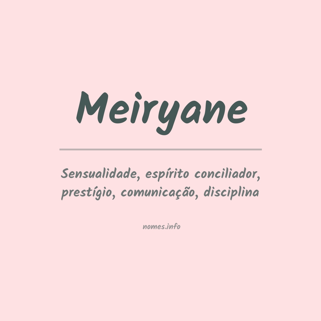 Significado do nome Meiryane