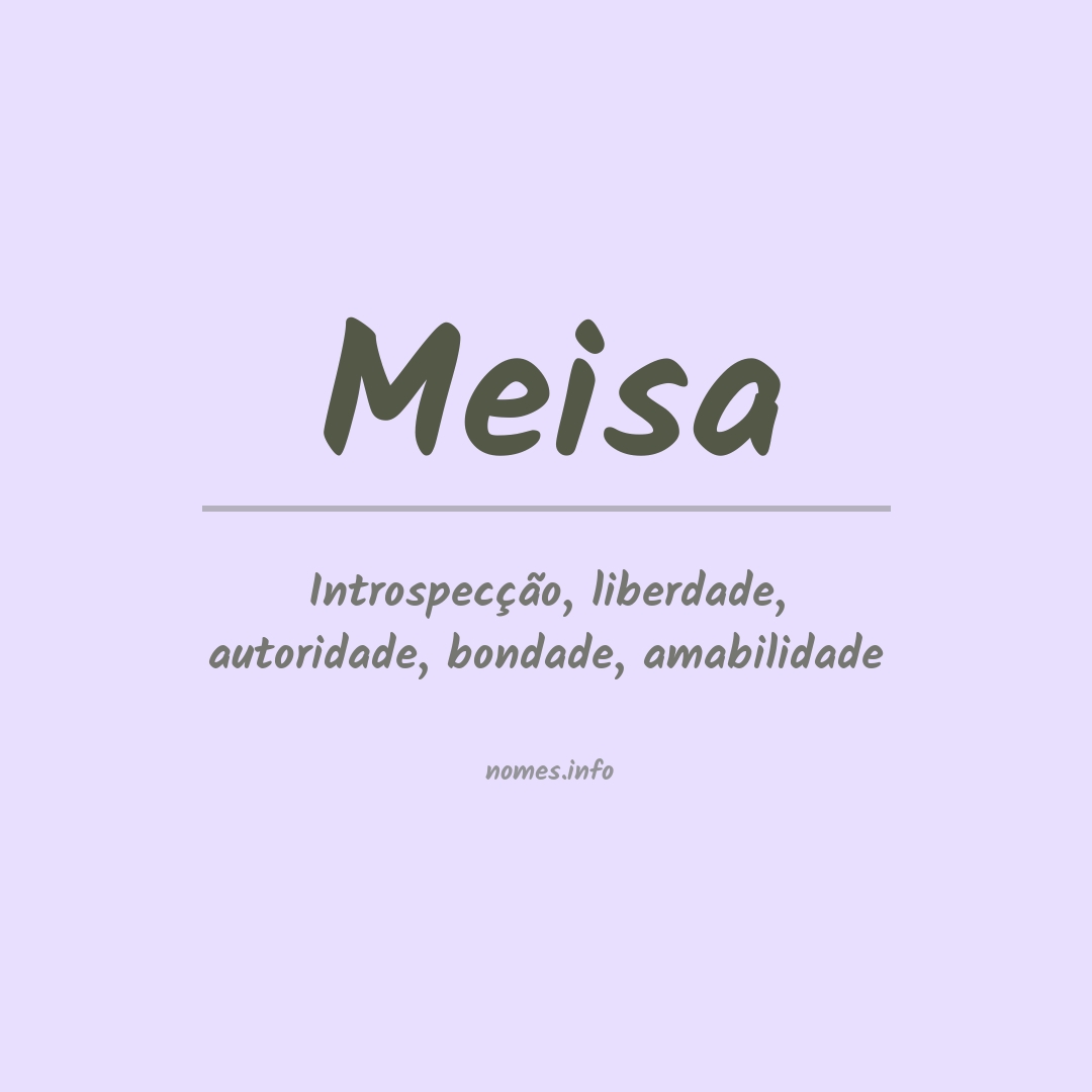 Significado do nome Meisa