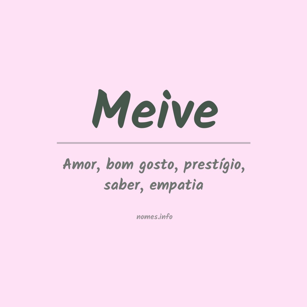 Significado do nome Meive