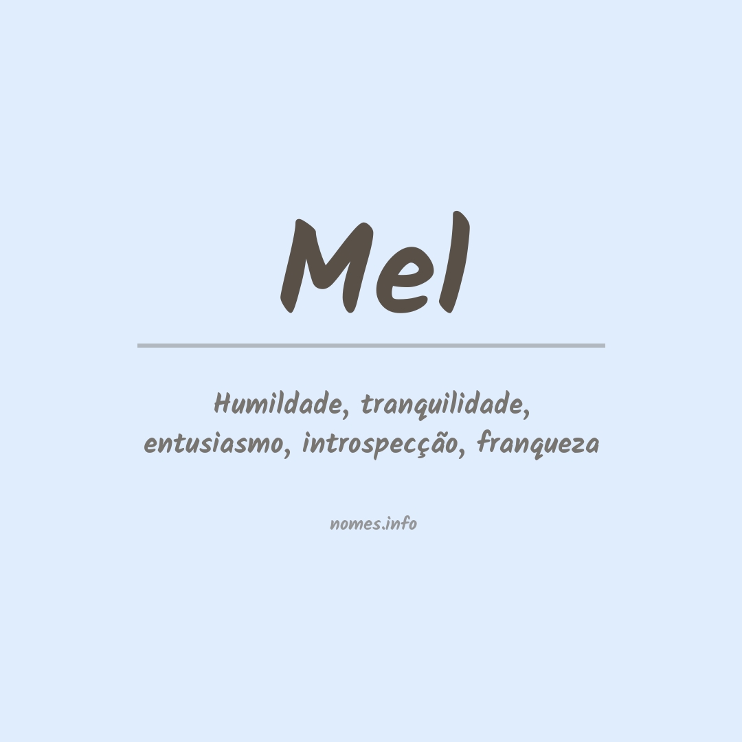 Significado do nome Mel