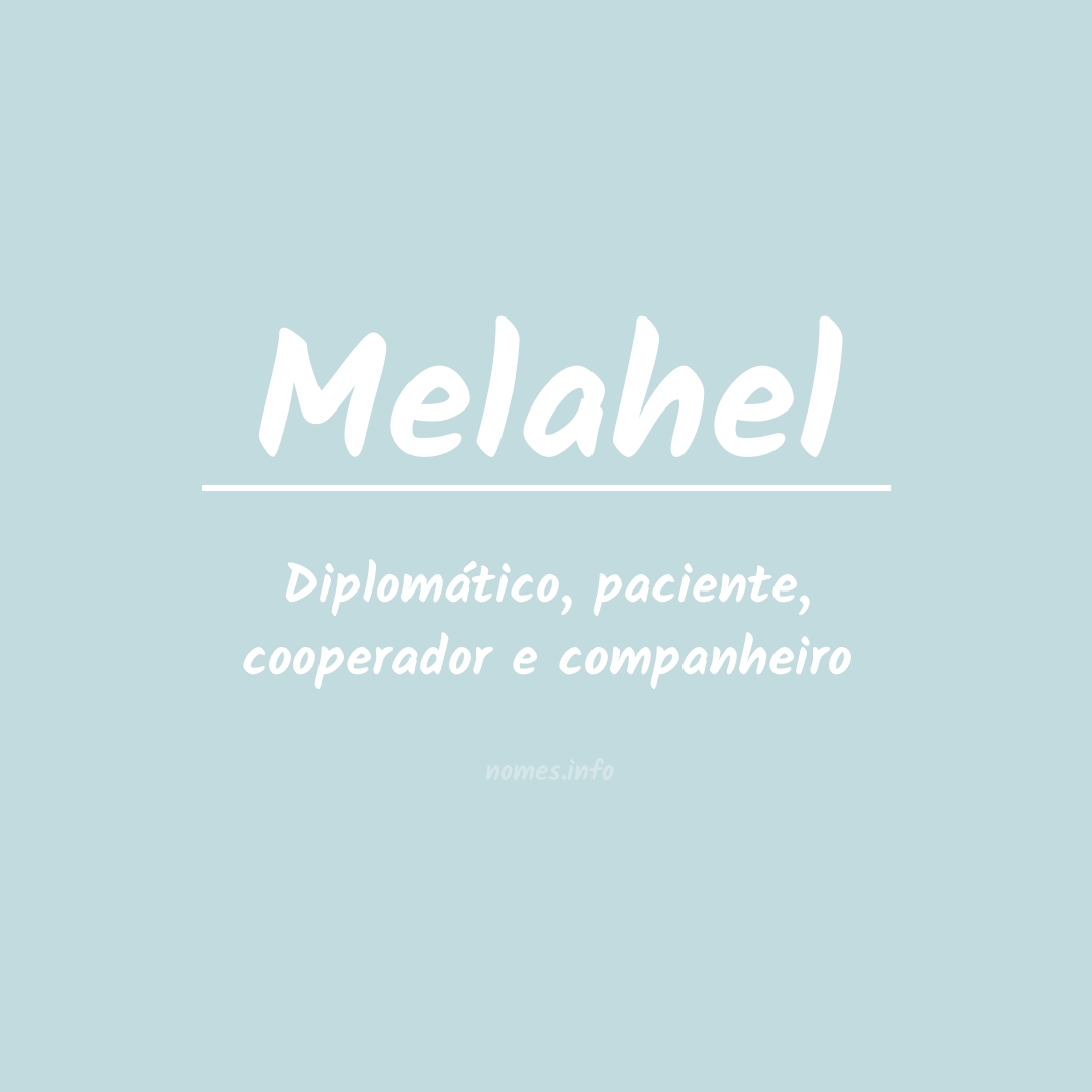 Significado do nome Melahel