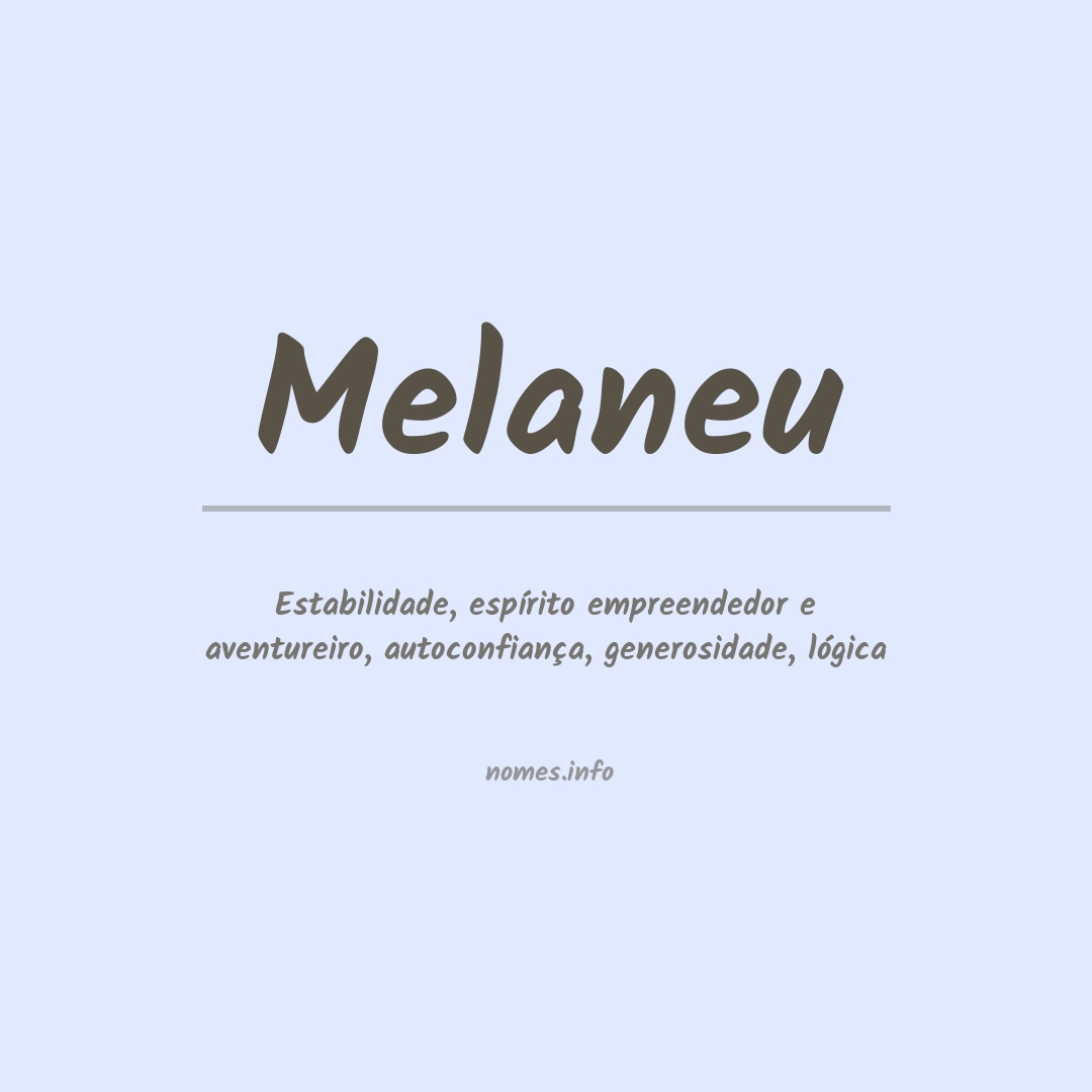 Significado do nome Melaneu