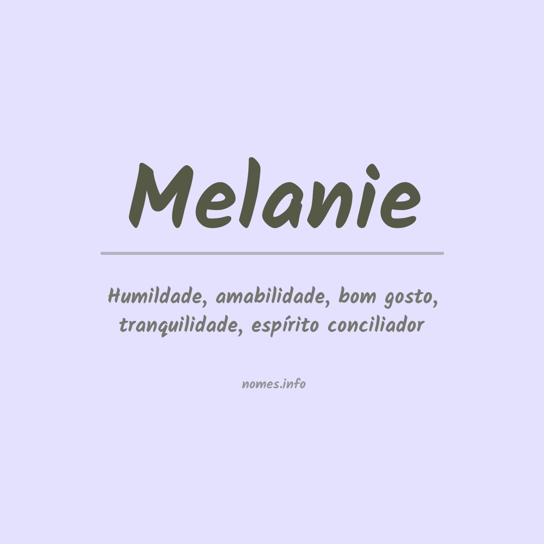 Significado do nome Melanie