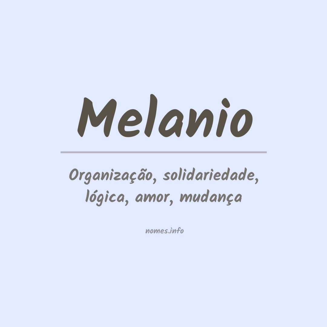 Significado do nome Melanio