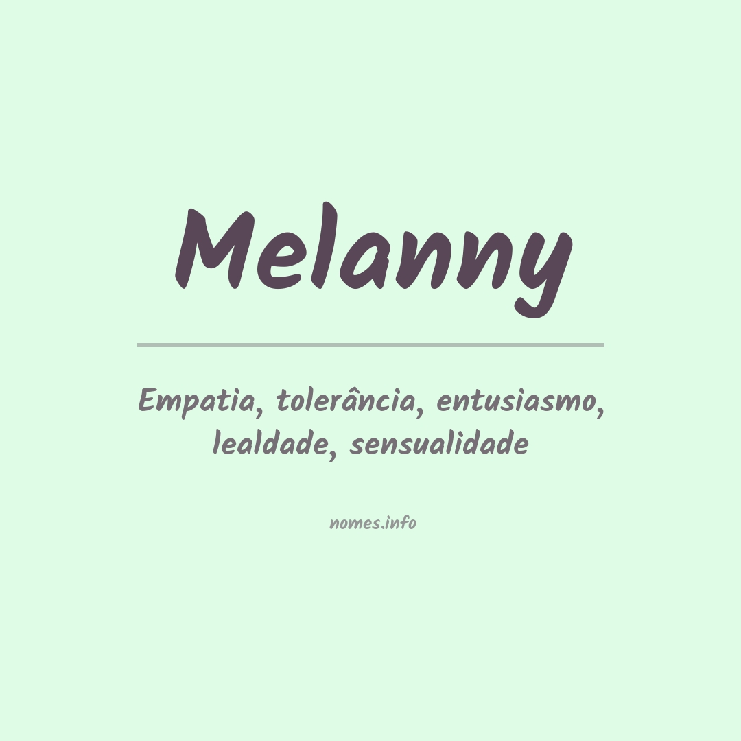 Significado do nome Melanny