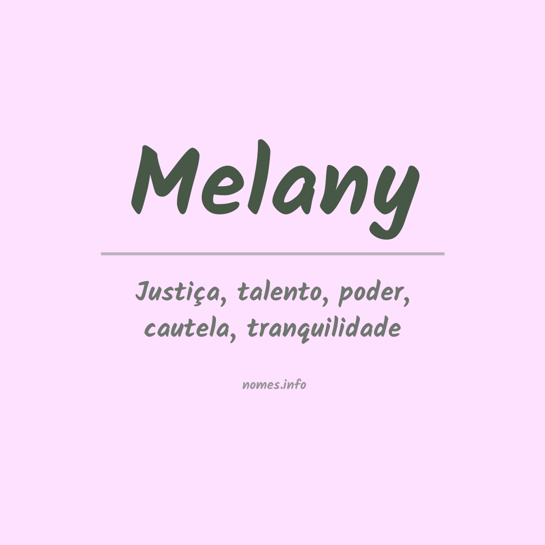 Significado do nome Melany