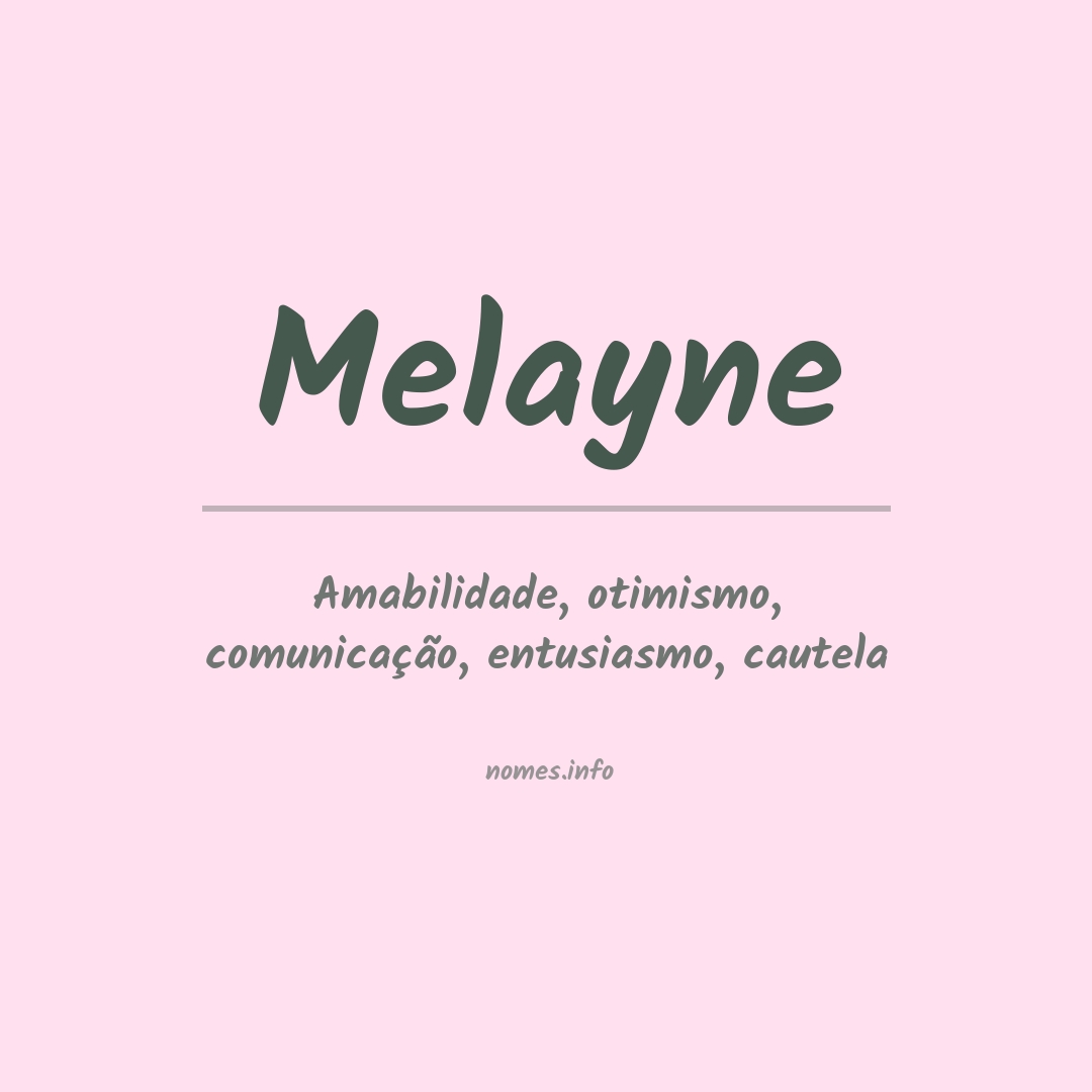 Significado do nome Melayne