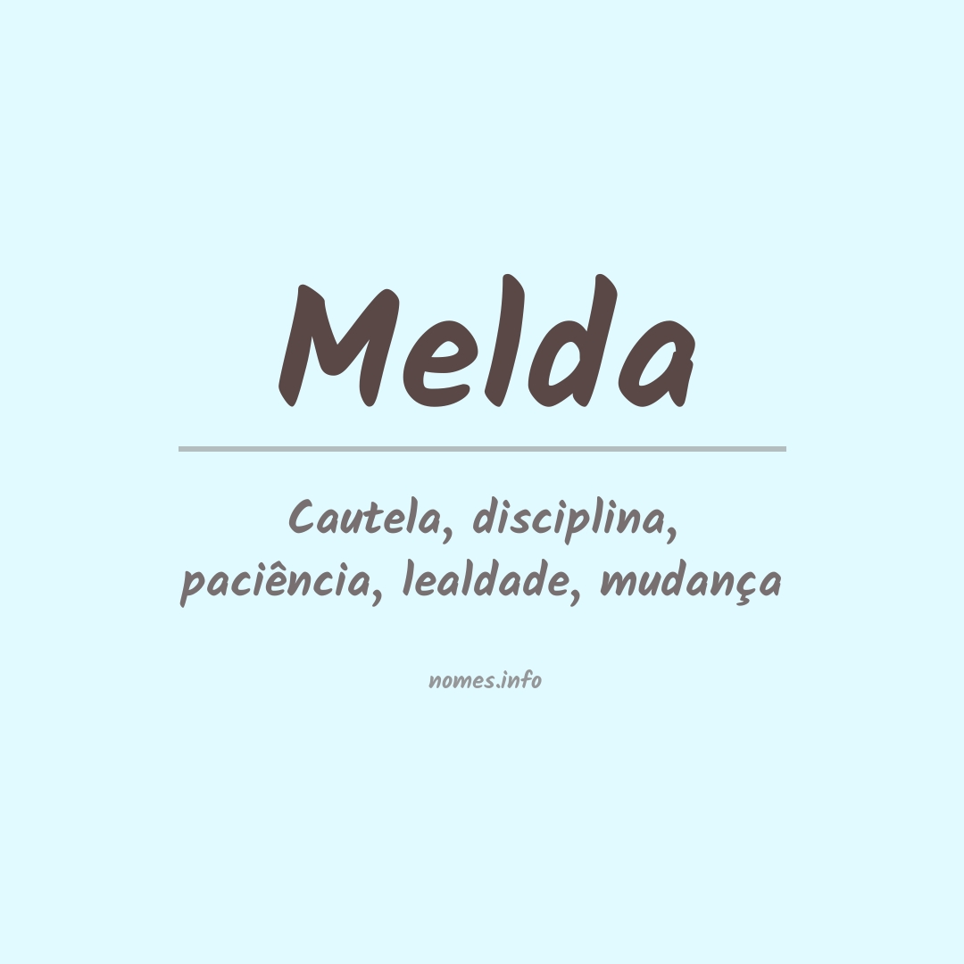 Significado do nome Melda