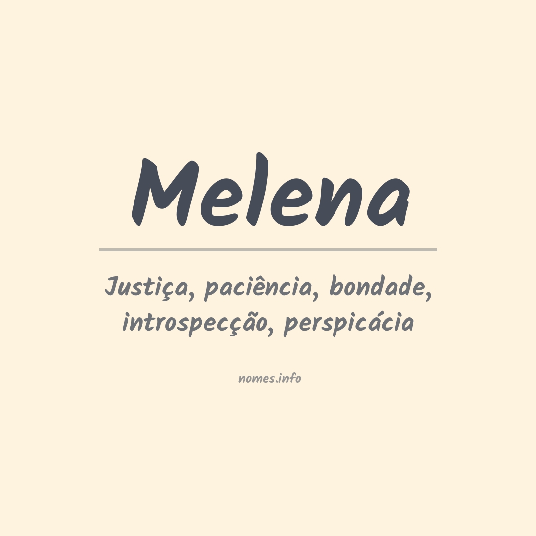 Significado do nome Melena