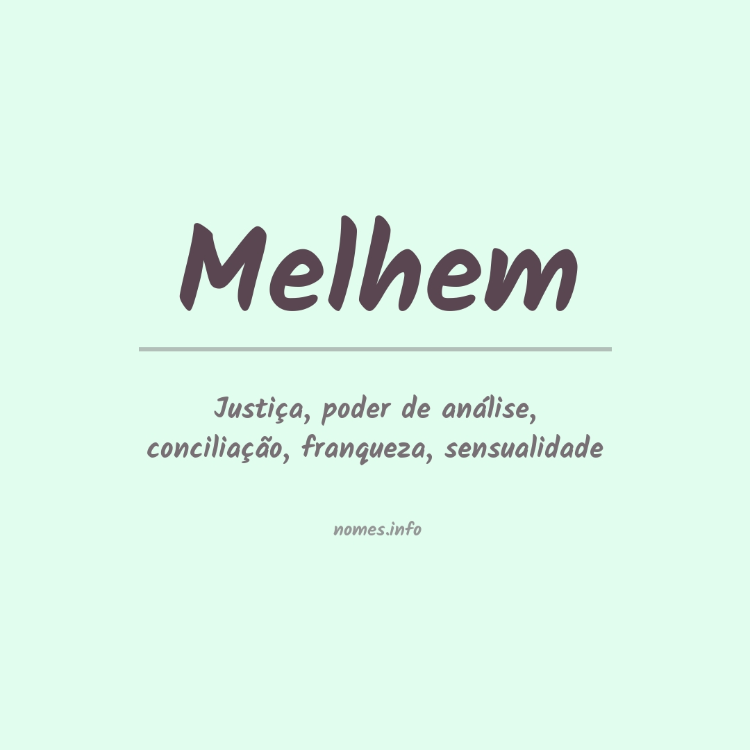 Significado do nome Melhem