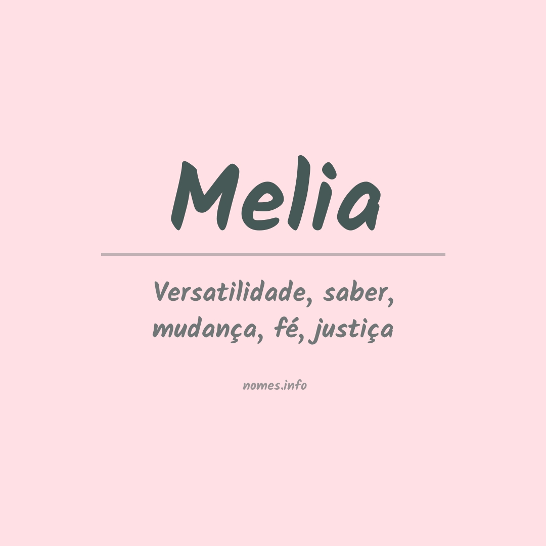 Significado do nome Melia
