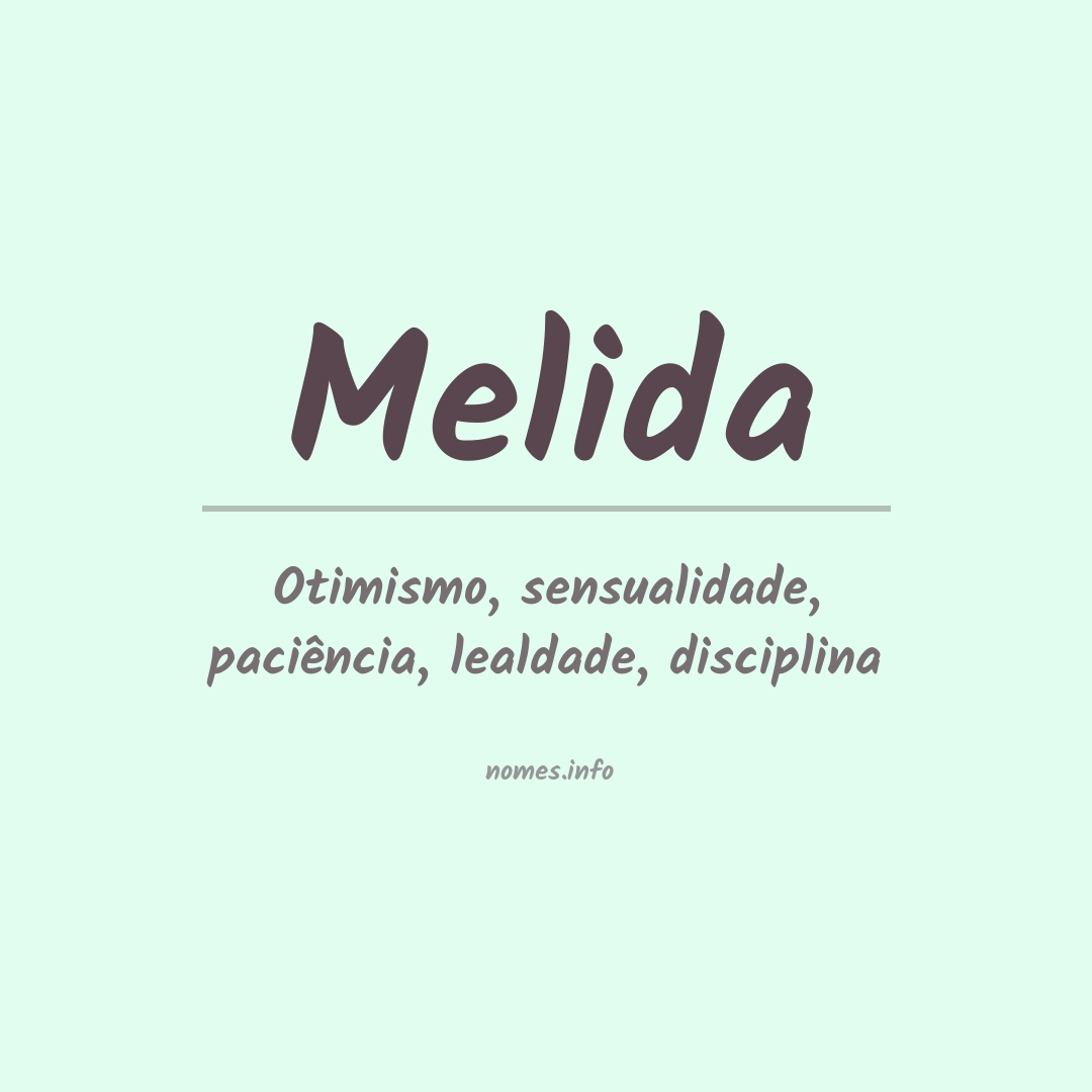 Significado do nome Melida