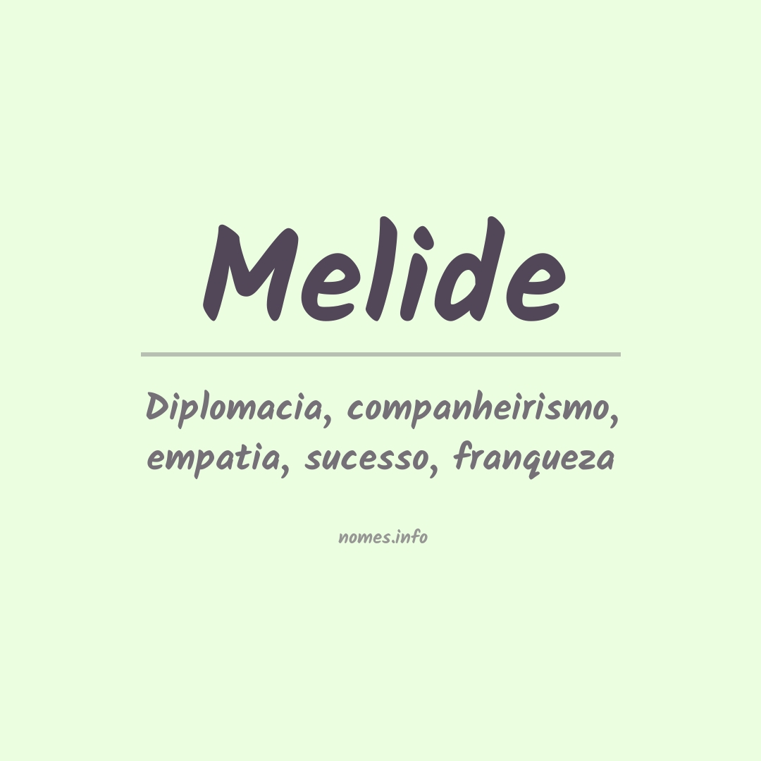 Significado do nome Melide